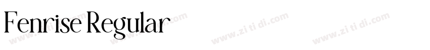 Fenrise Regular字体转换 Fenrise Regular字体转换